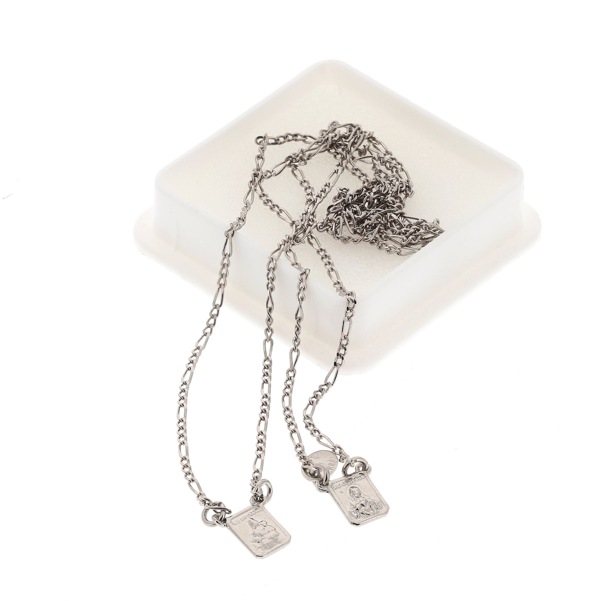 Scapolare del Carmelo in argento 925. Misura piccola. Lunghezza 32 cm