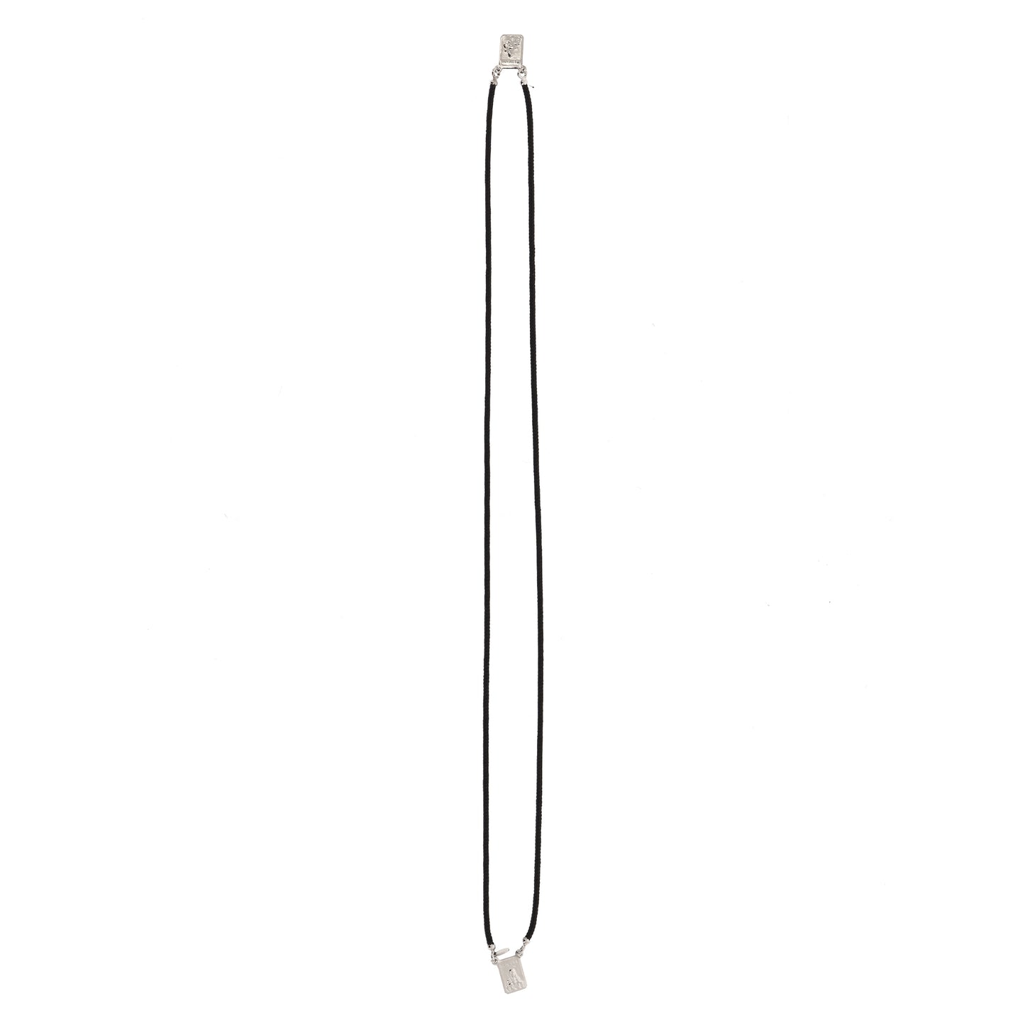 Scapolare del Carmelo con laccetto nero e medaglie in argento 925. Lunghezza 31,5