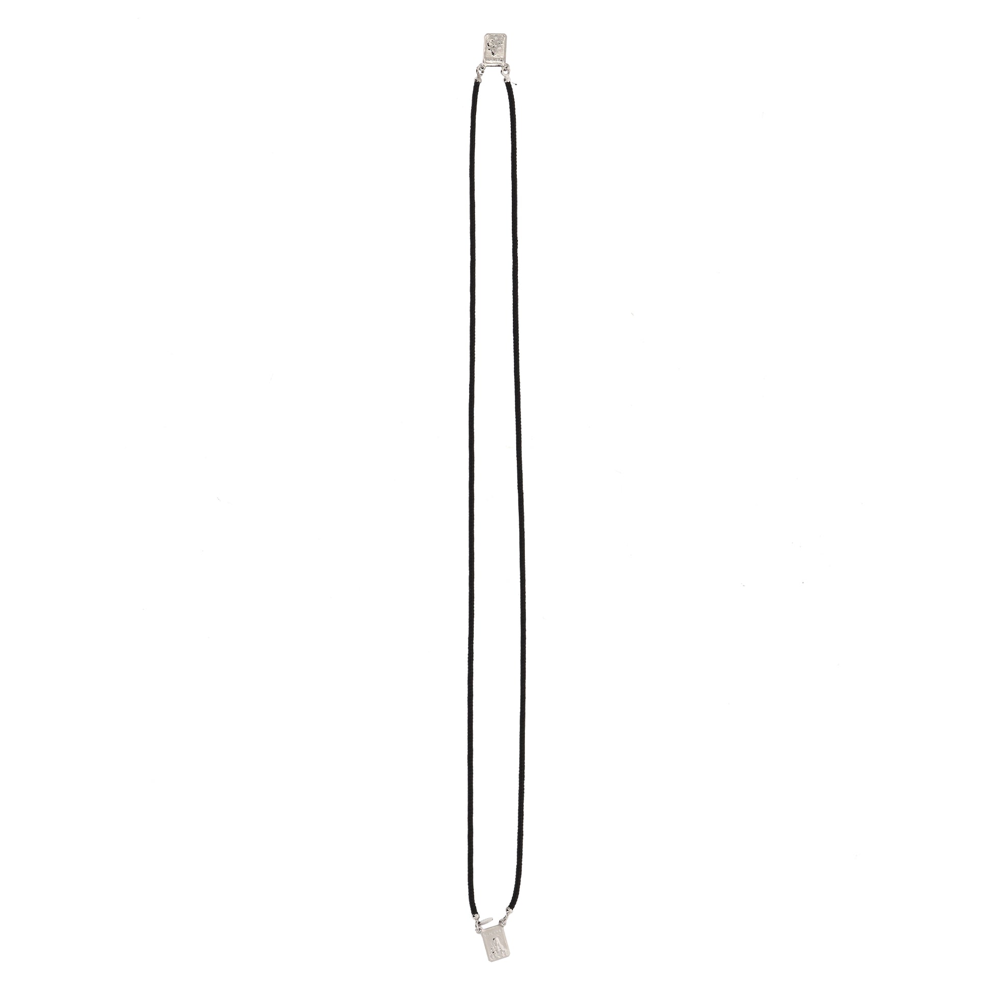 Scapolare del Carmelo con laccetto nero e medaglie in argento 925. Lunghezza 31,5