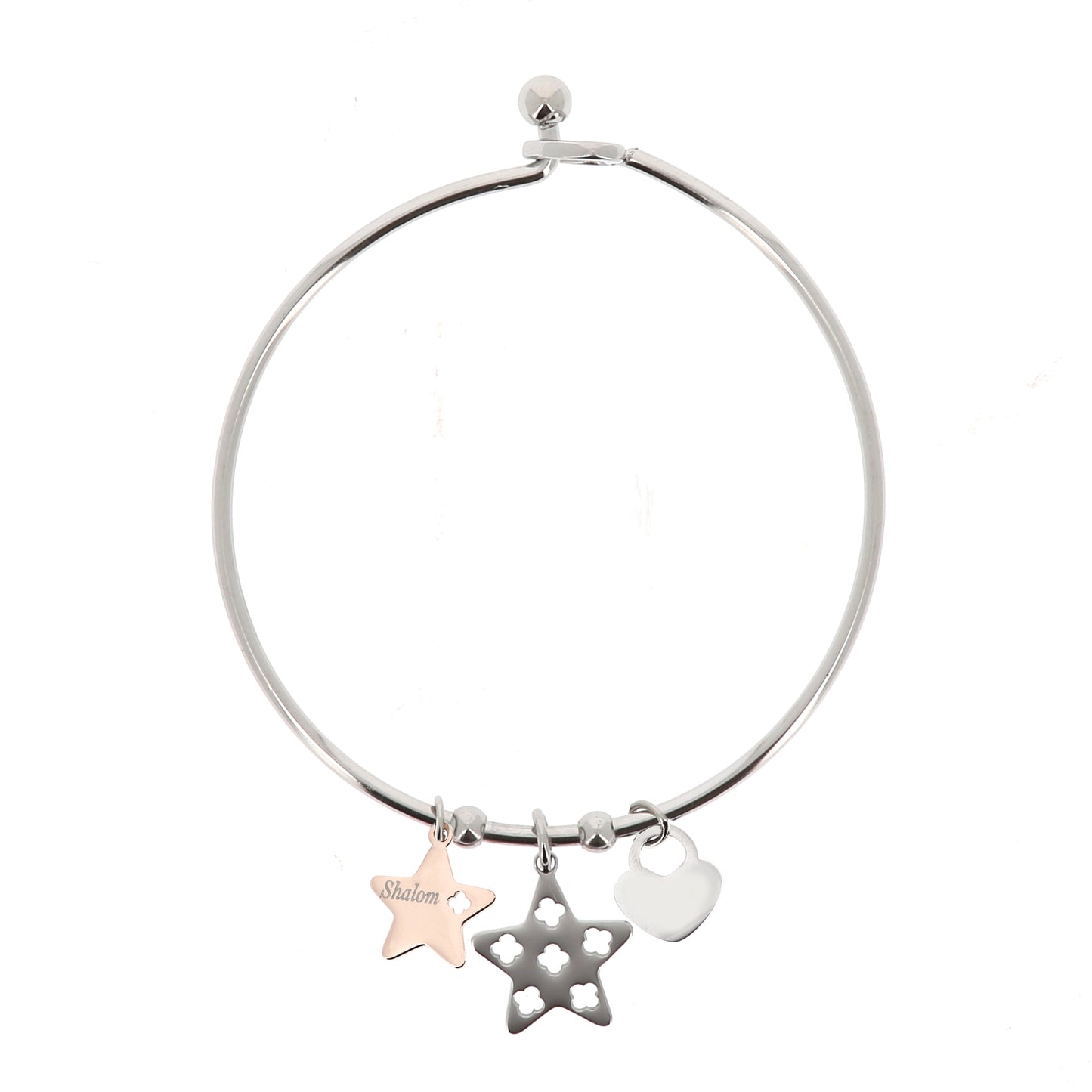 Bracciale rigido in acciaio Stella