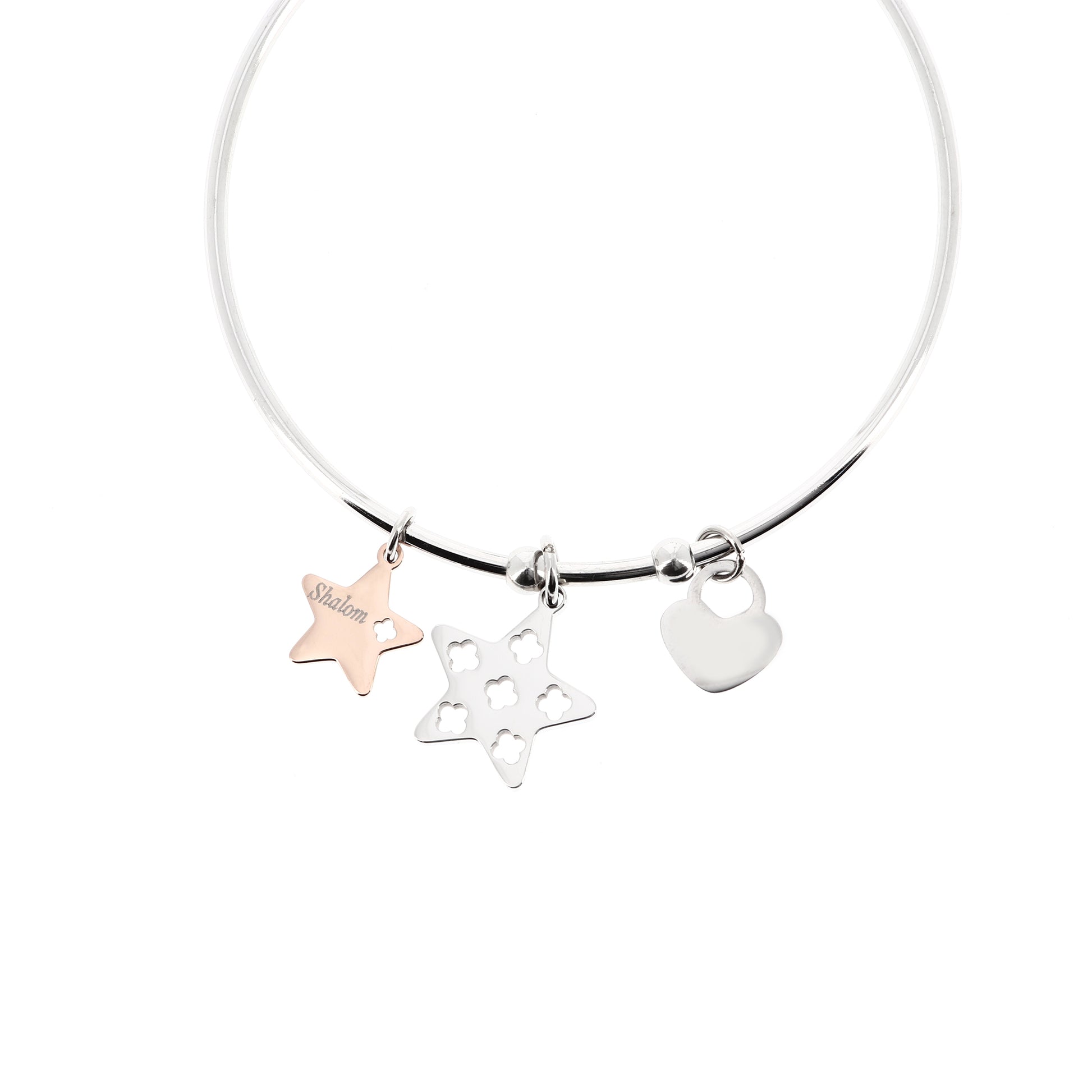 Bracciale rigido in acciaio Stella