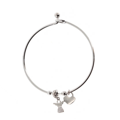 Bracciale rigido in acciaio Angelo