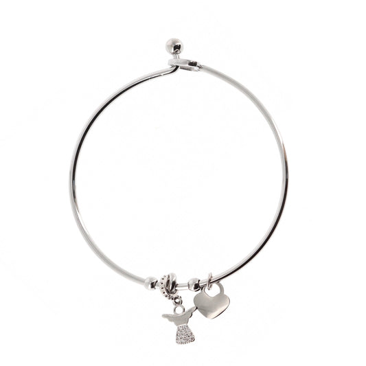 Bracciale rigido in acciaio Angelo