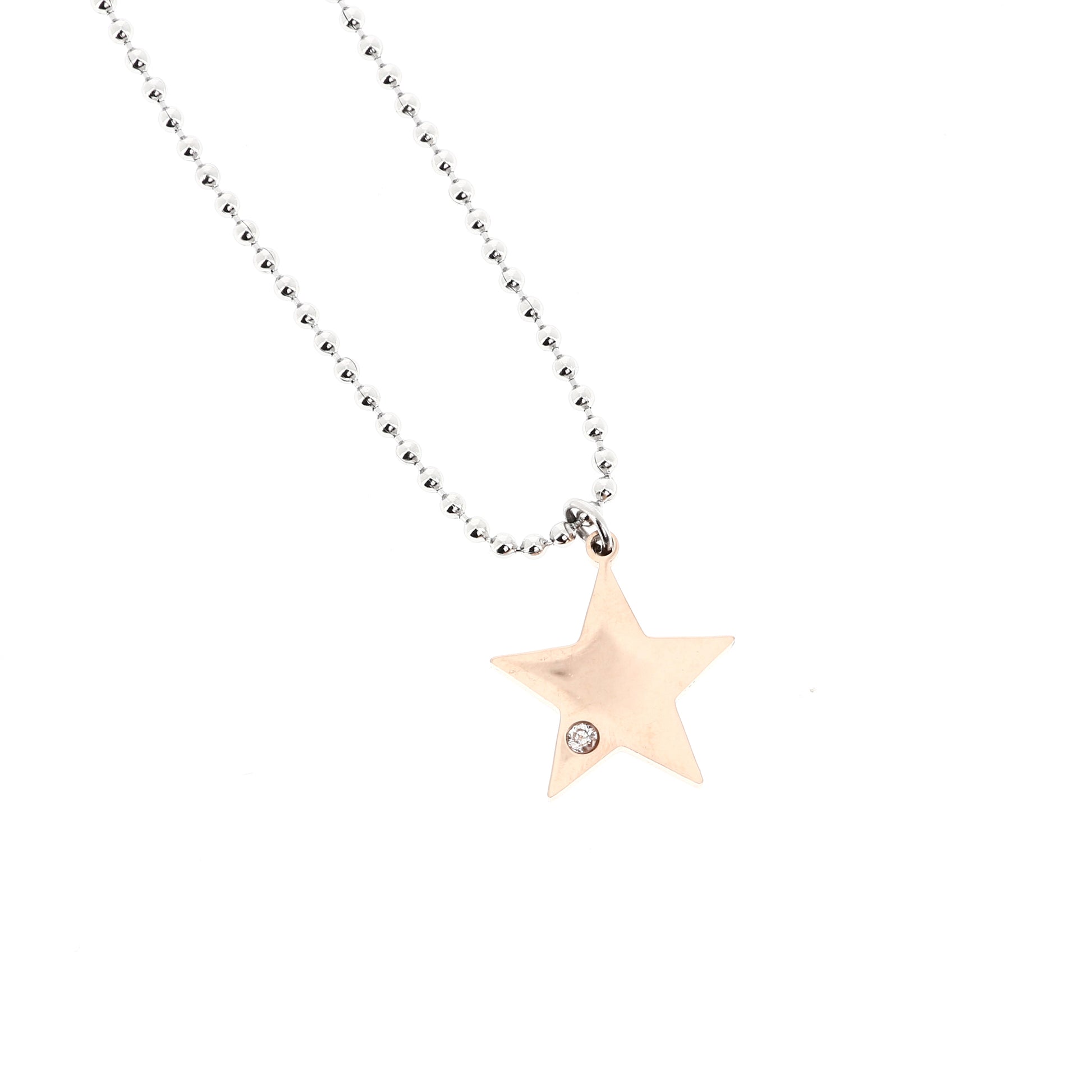 Collana in acciaio Stelle con incisione