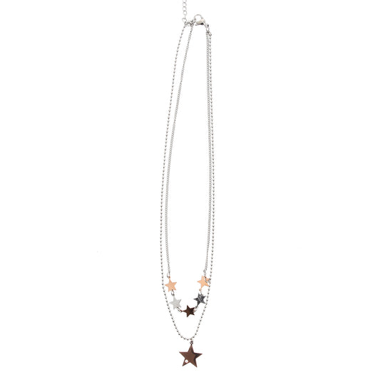 Collana in acciaio Stelle con incisione