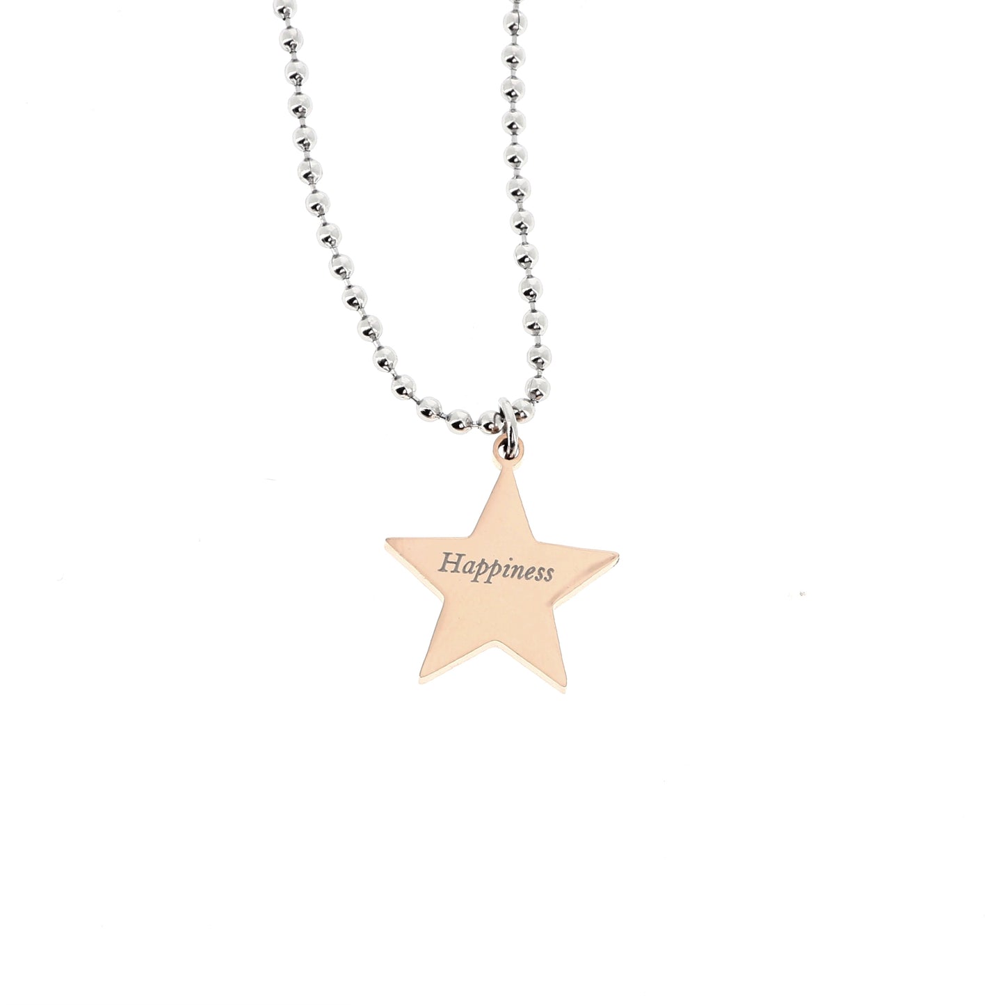 Collana in acciaio Stelle con incisione