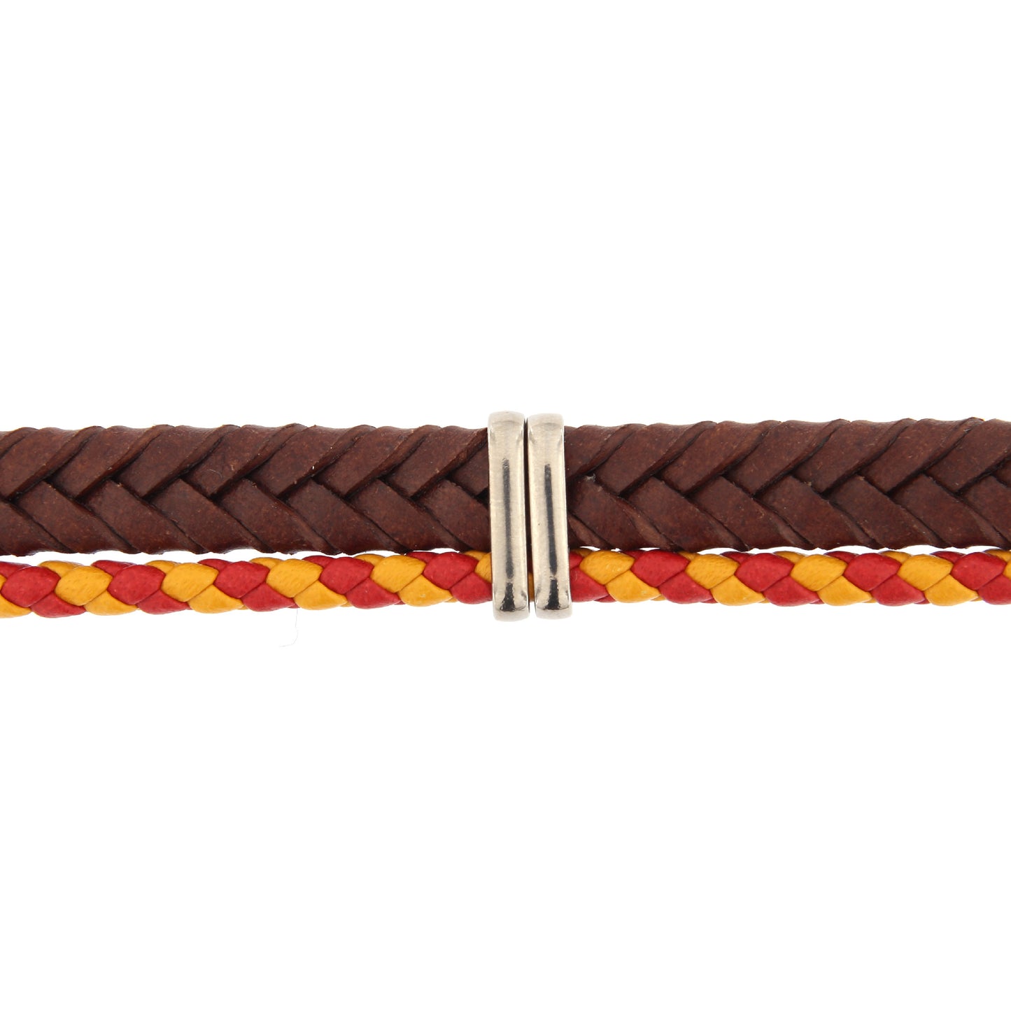 Bracciale uomo in pelle e acciaio