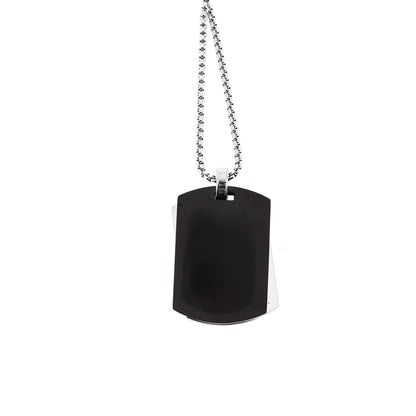 Collana da uomo con doppia placca in acciaio e incisione