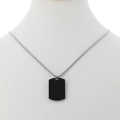 Collana da uomo con doppia placca in acciaio e incisione