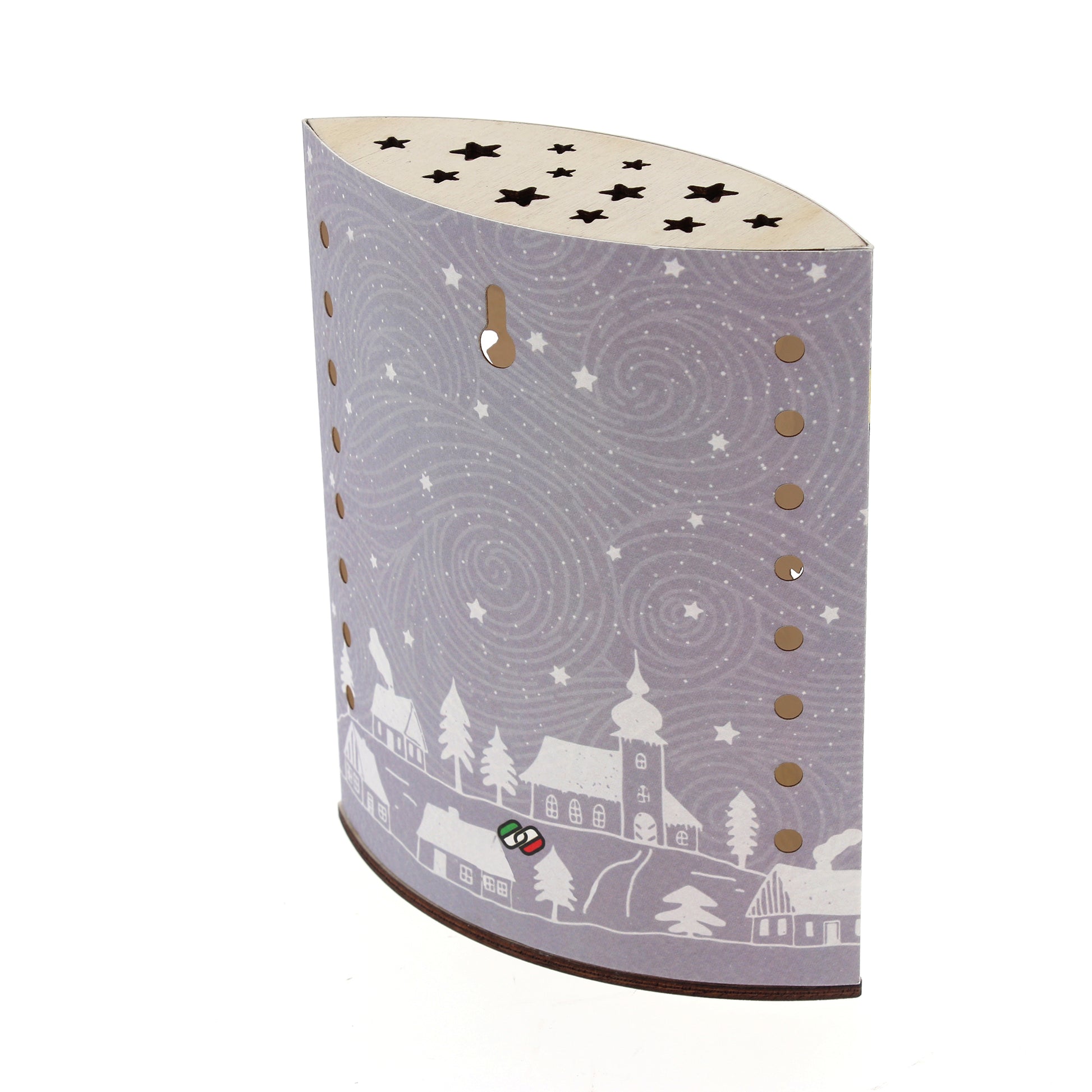 Lampada da compagnia in carta, Angelo di Natale. Altezza 16 cm
