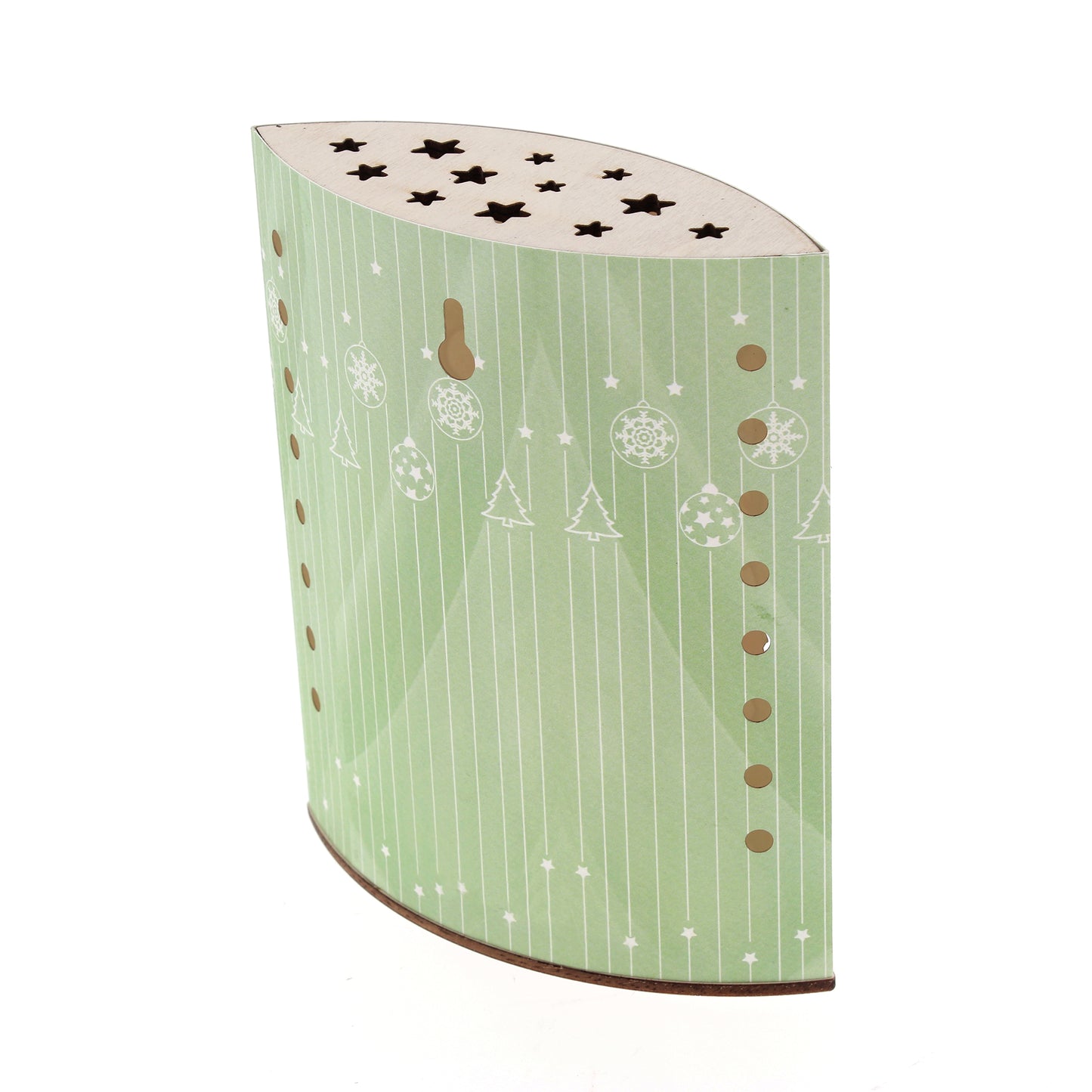 Lampada da compagnia in carta, Babbo Natale. Altezza 16 cm