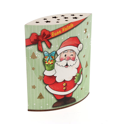 Lampada da compagnia in carta, Babbo Natale. Altezza 16 cm