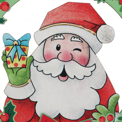 Ghirlanda Babbo Natale. Diametro 18,5 cm