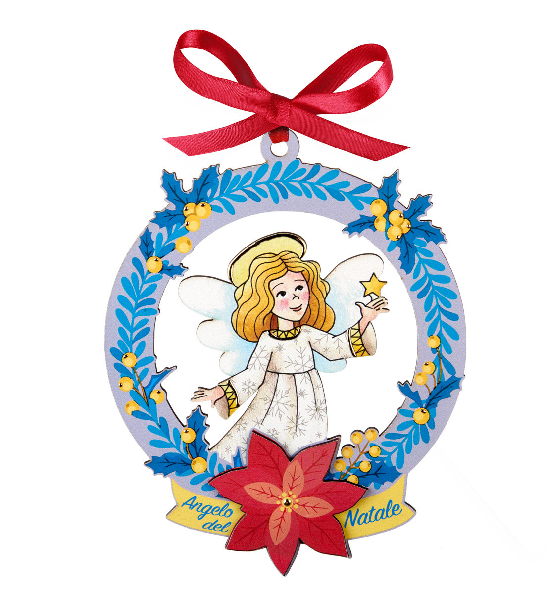 Ghirlanda Angelo del Natale. Diametro 18,5 cm