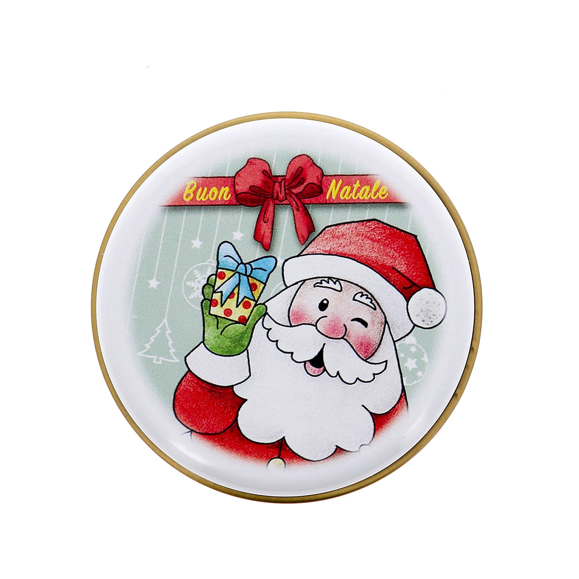 Candela profumata Babbo natale. Diametro 7,5 cm