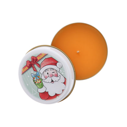 Candela profumata Babbo natale. Diametro 7,5 cm