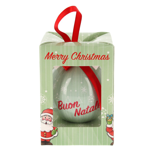 Pallina natalizia Babbo natale. Diametro 7,5 cm
