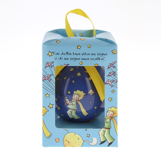 Pallina natalizia Piccolo Principe con citazione. Diametro 7,5 cm