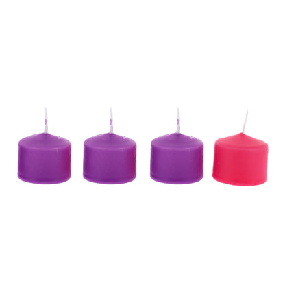 Confezione 4 candele per Avvento h. 3 cm