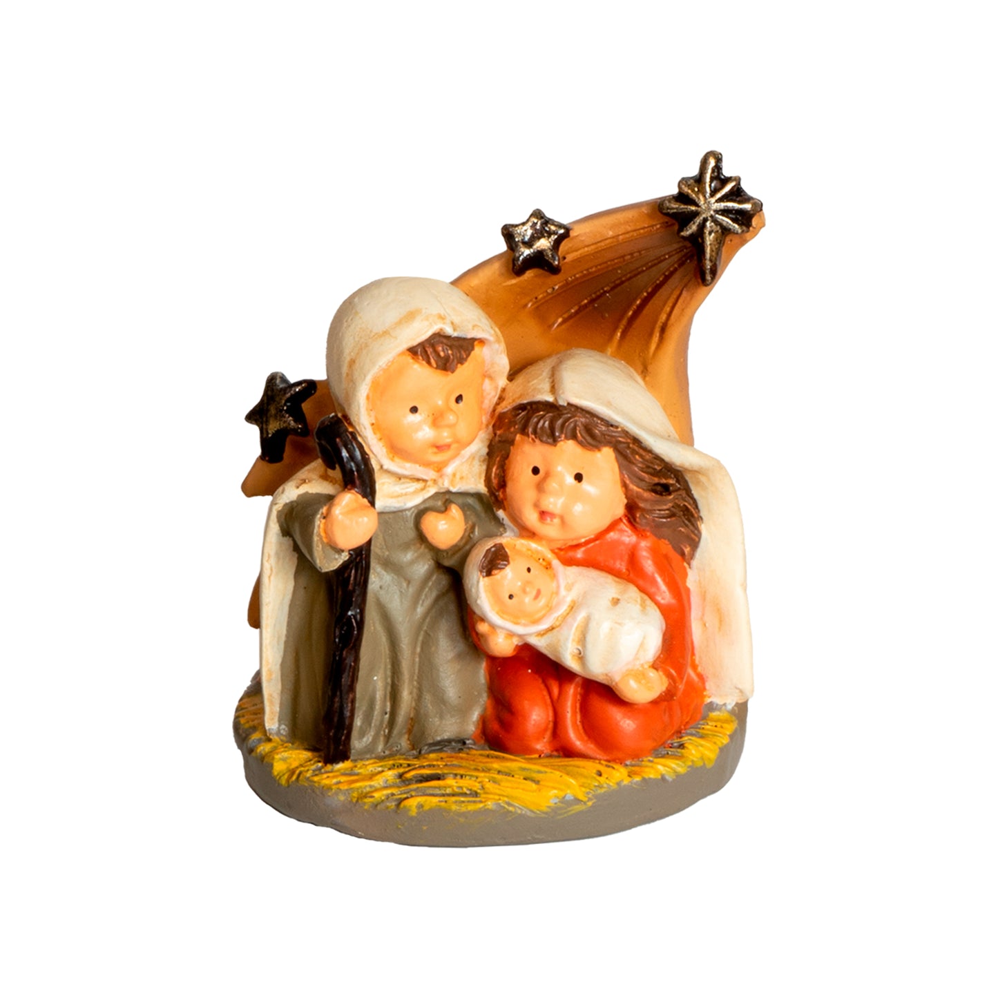 Decorazione natalizia Mini Natività in resina. Altezza 4 cm