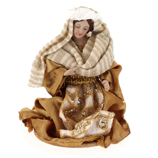 Set completo presepe 10 soggetti vestiti in stoffa h. 16 cm