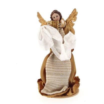 Set completo presepe 10 soggetti vestiti in stoffa h. 16 cm