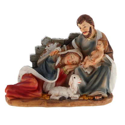 Natività Madonna sdraiata in resina. Altezza 8,8 cm