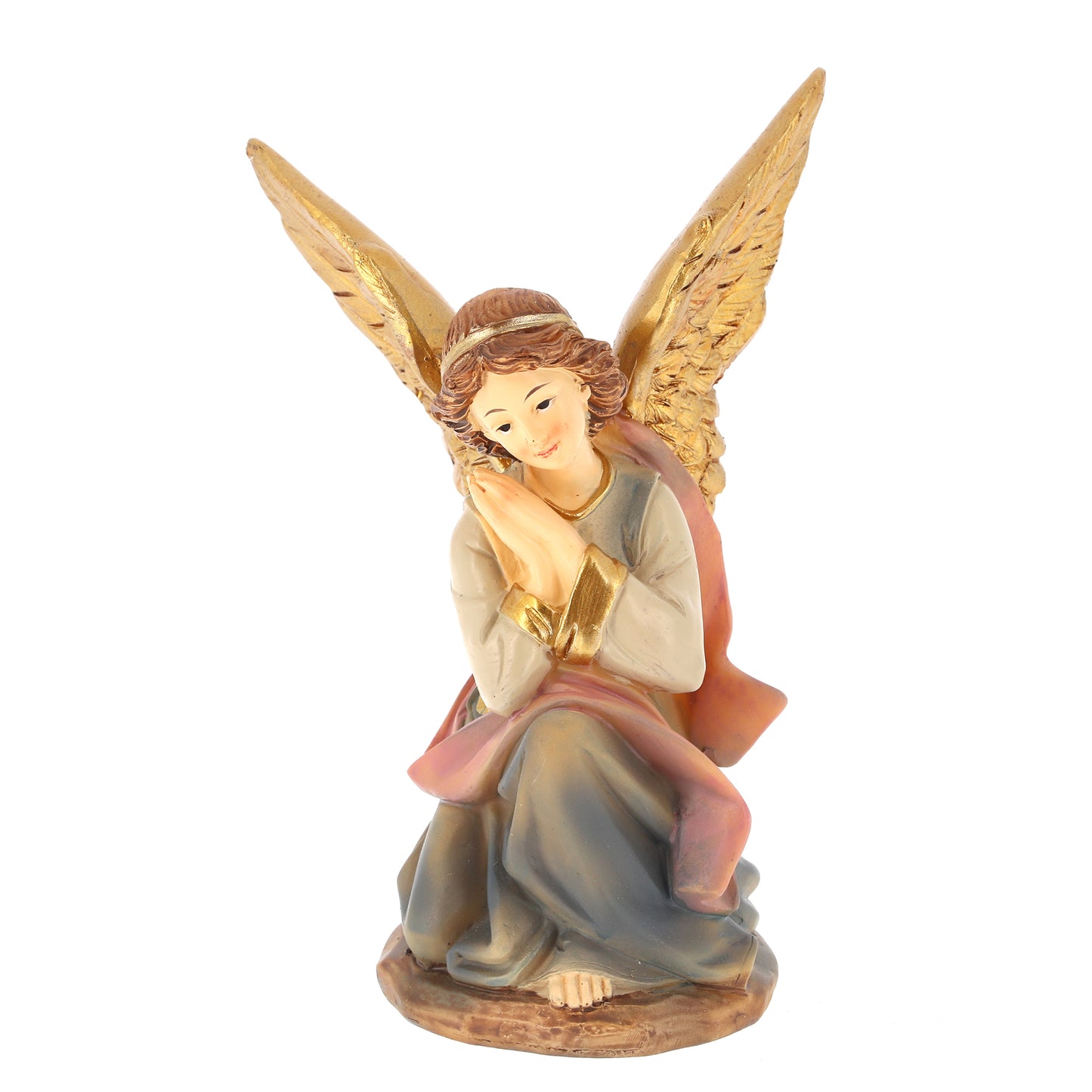 Set presepe composto da 11 soggetti in resina. Altezza 16 cm