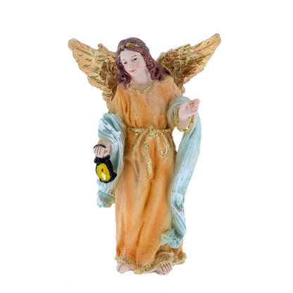 Set presepe composto da 11 soggetti in resina. Altezza 15,4 cm