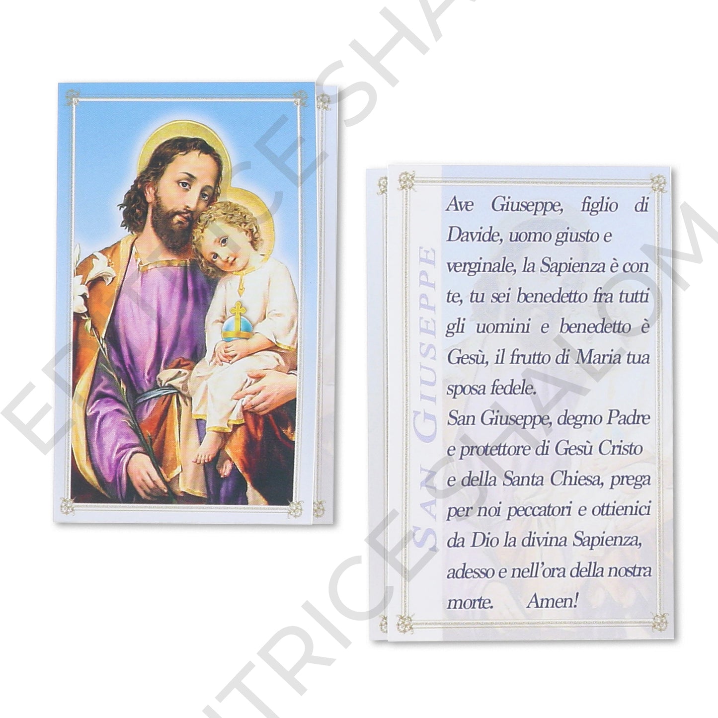 Scapolare in stoffa San Giuseppe. Dimensioni 3x2,5 cm.