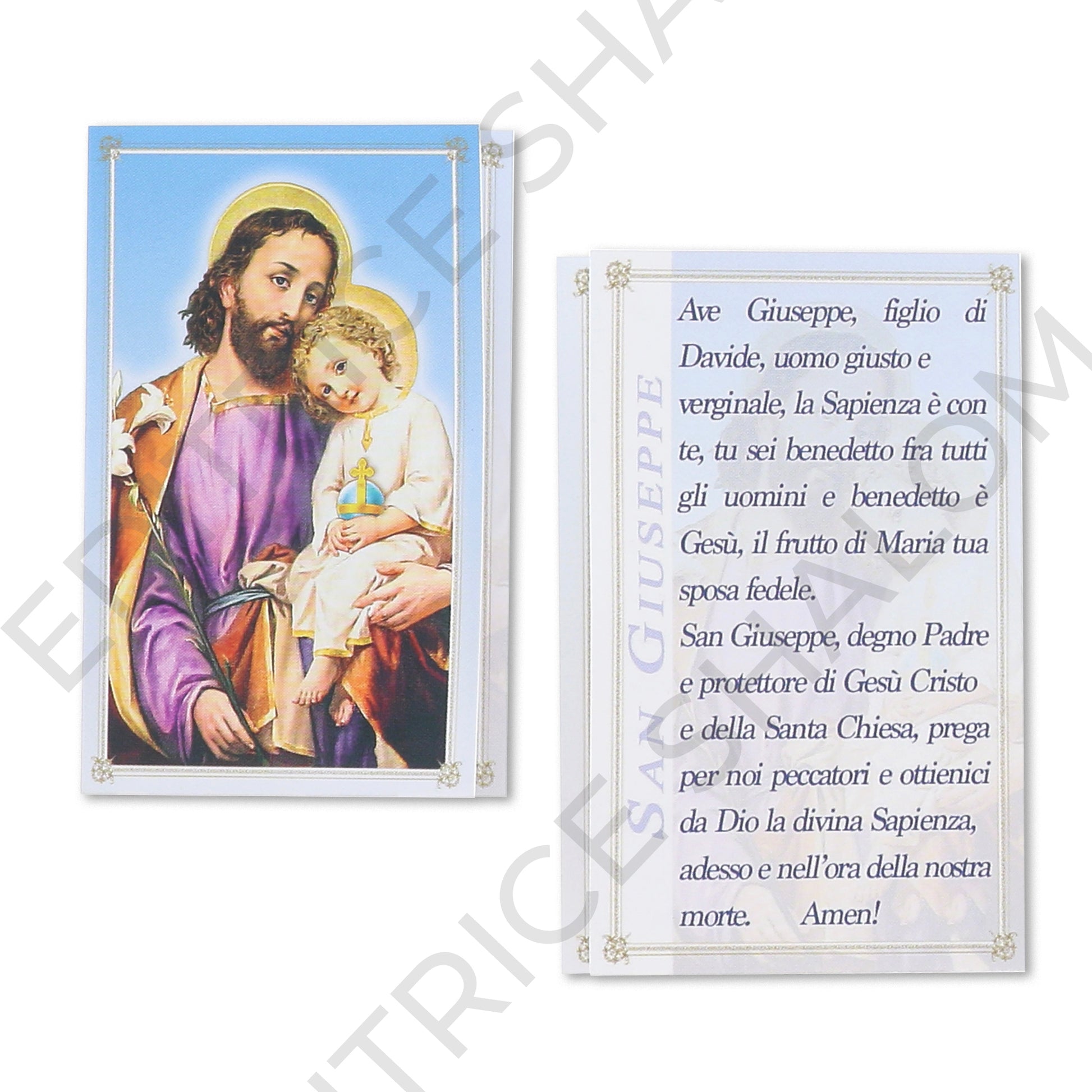Scapolare in stoffa San Giuseppe. Dimensioni 3x2,5 cm.