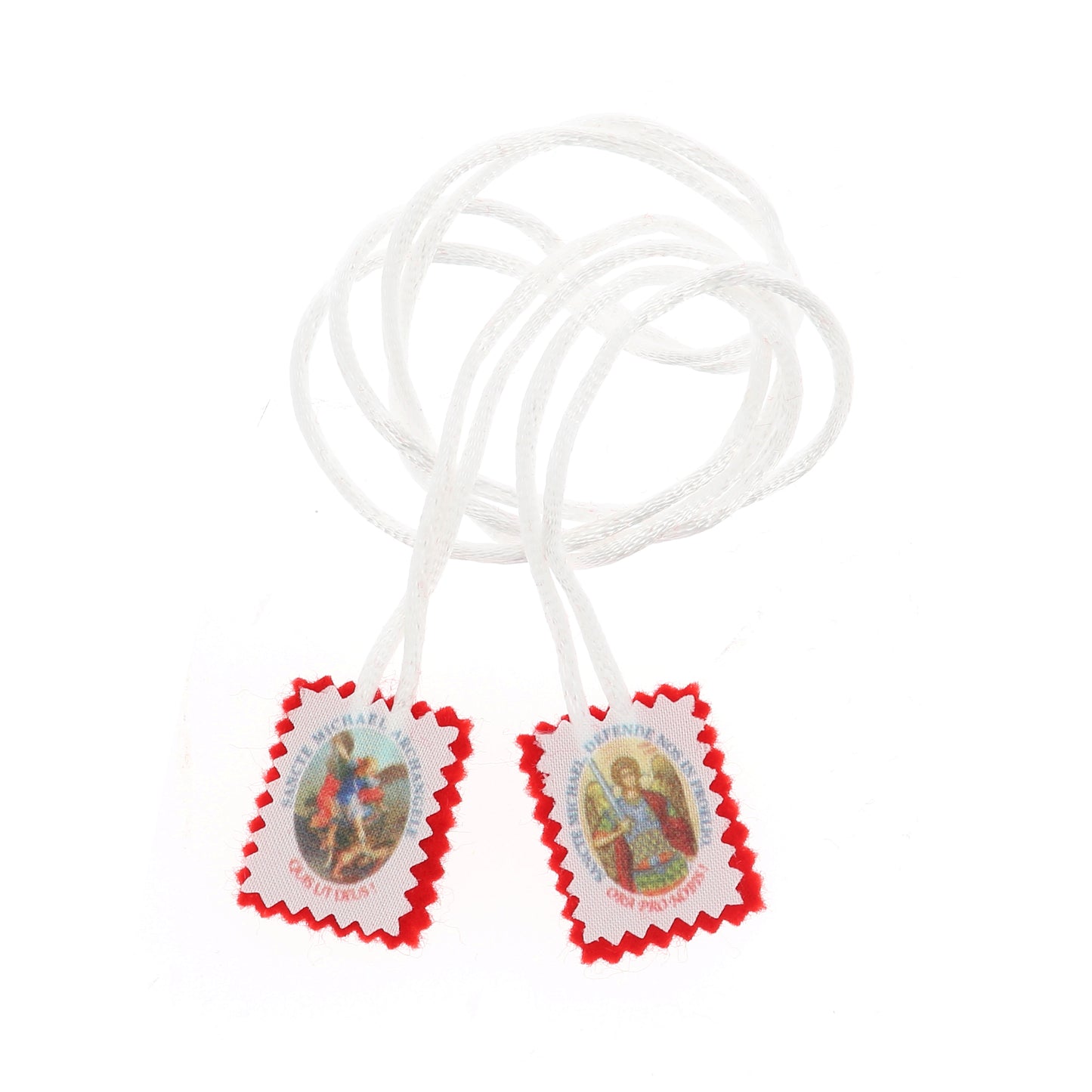 Scapolare in stoffa San Michele. Dimensioni 3x2,5 cm