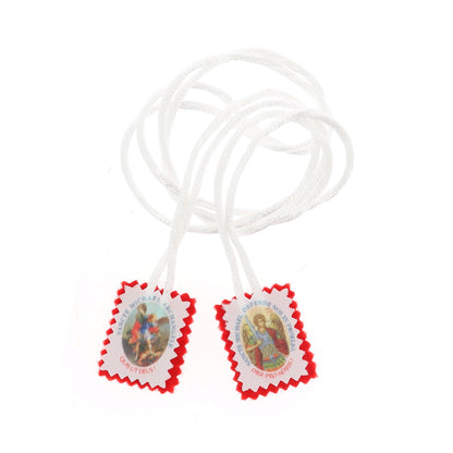 Scapolare in stoffa San Michele. Dimensioni 3x2,5 cm