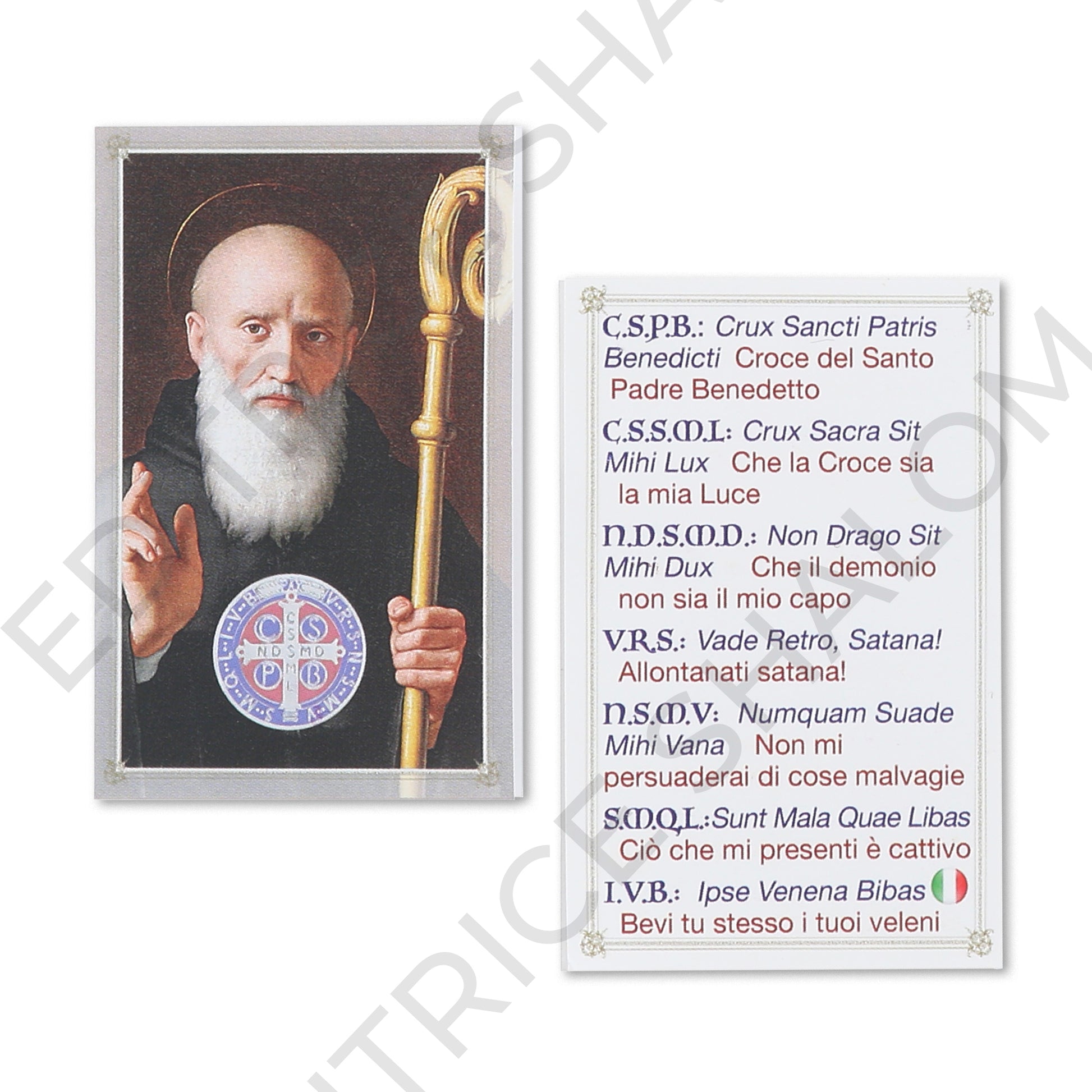 Scapolare in stoffa San Benedetto. Dimensioni 3x2,5 cm