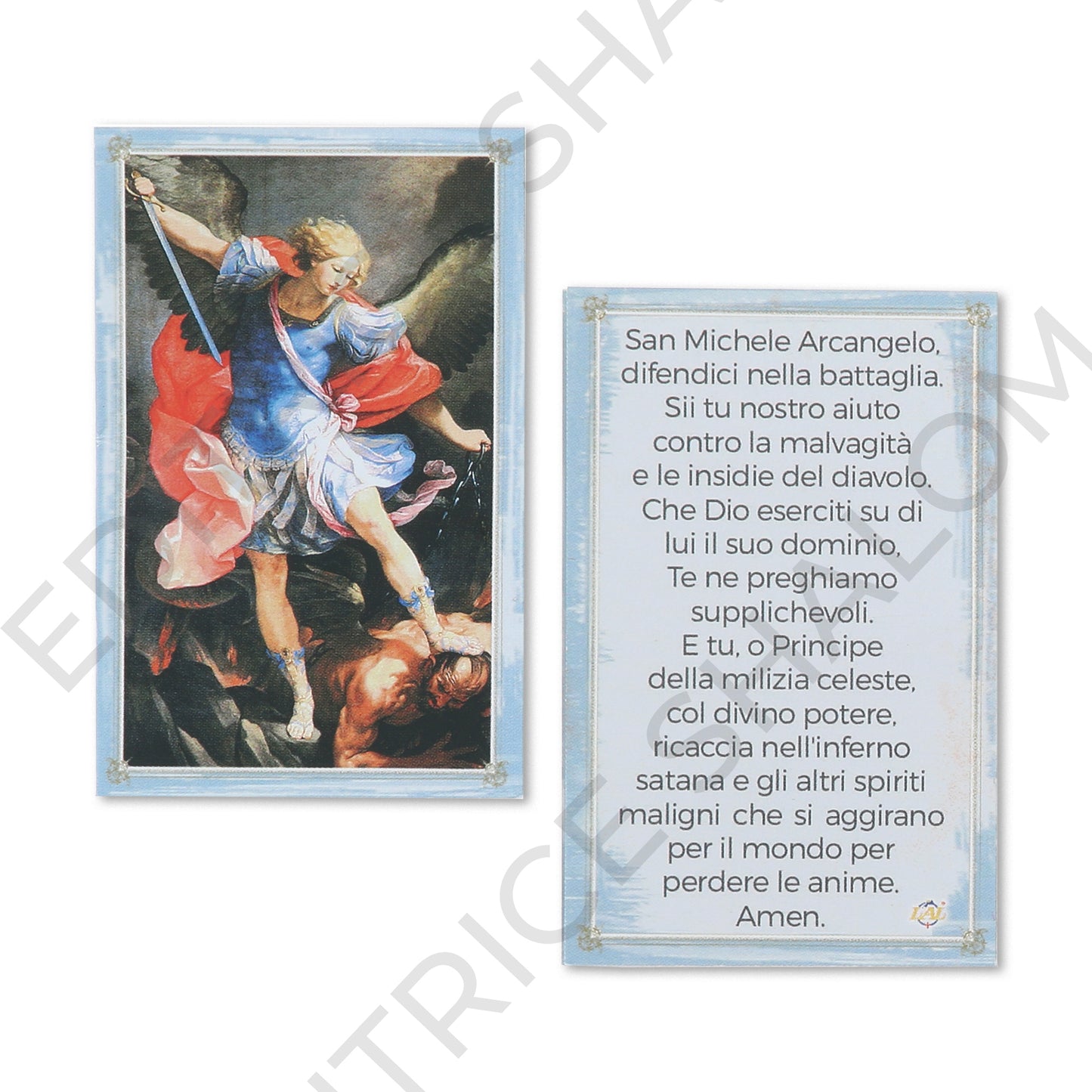 Scapolare in stoffa San Michele. Dimensioni 7x5,5 cm