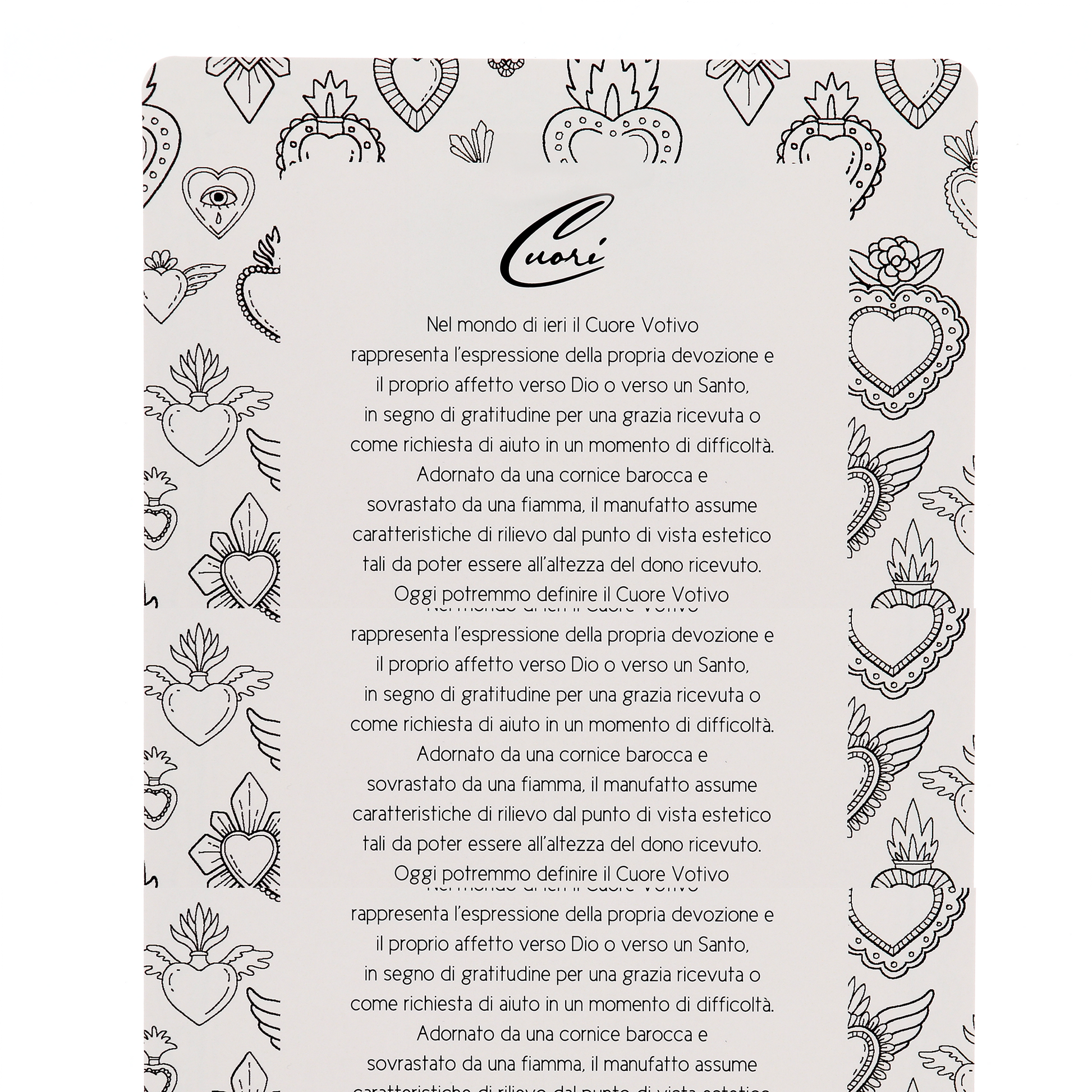 Cuore Votivo moderno in resina - cuore dorato e cornice argentata. Dimensioni 14x17,5 cm
