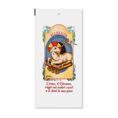Busta porta ulivo Agnello e Alleluja 12x24 cm