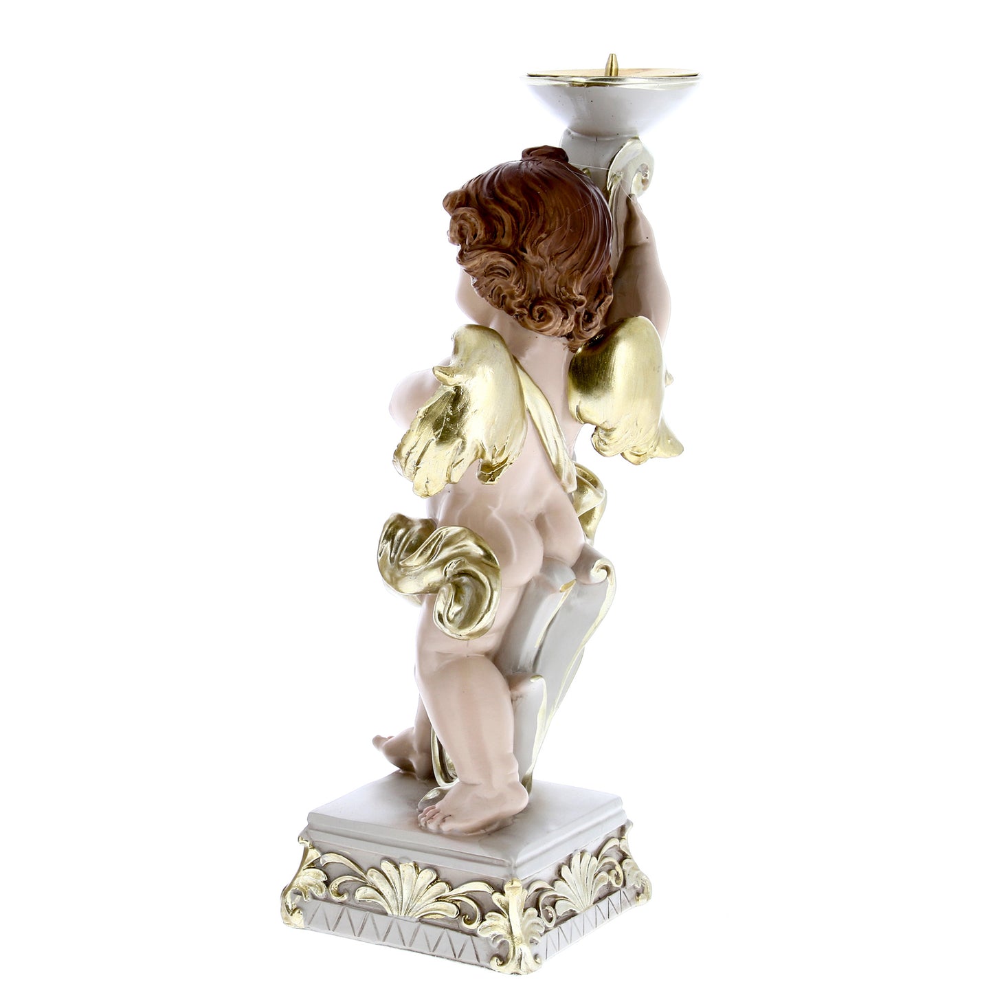Angelo porta candela in resina. Altezza 25 cm