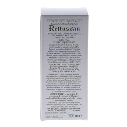 Reflussan sciroppo - integratore alimentare. Confezione da 200 ml