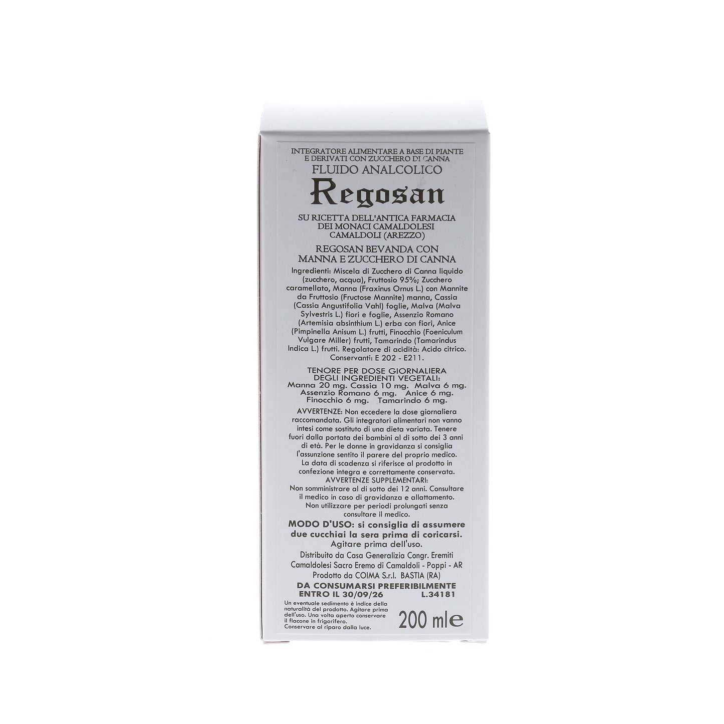 Regosan sciroppo - integratore alimentare. Confezione da 200 ml