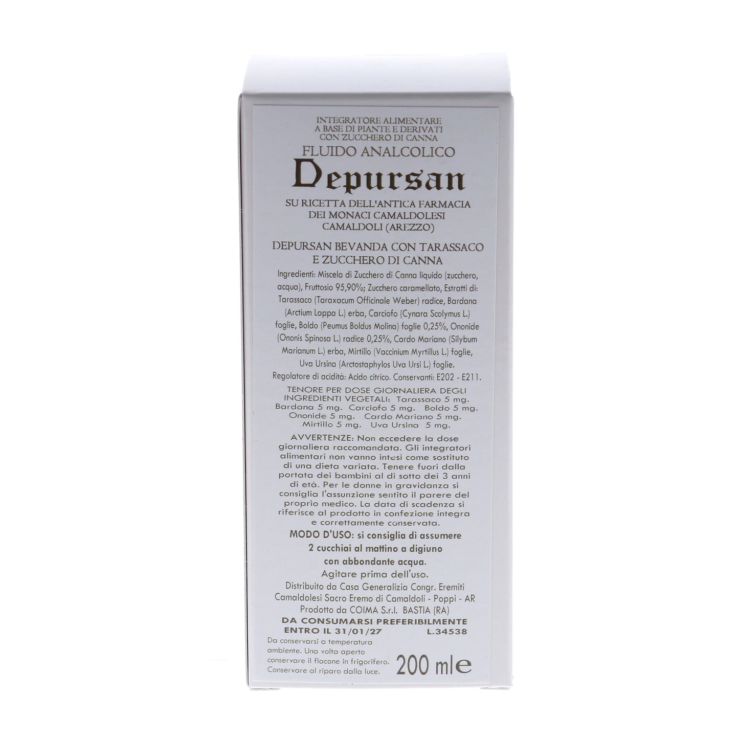 Depursan sciroppo - integratore alimentare. Confezione da 200 ml