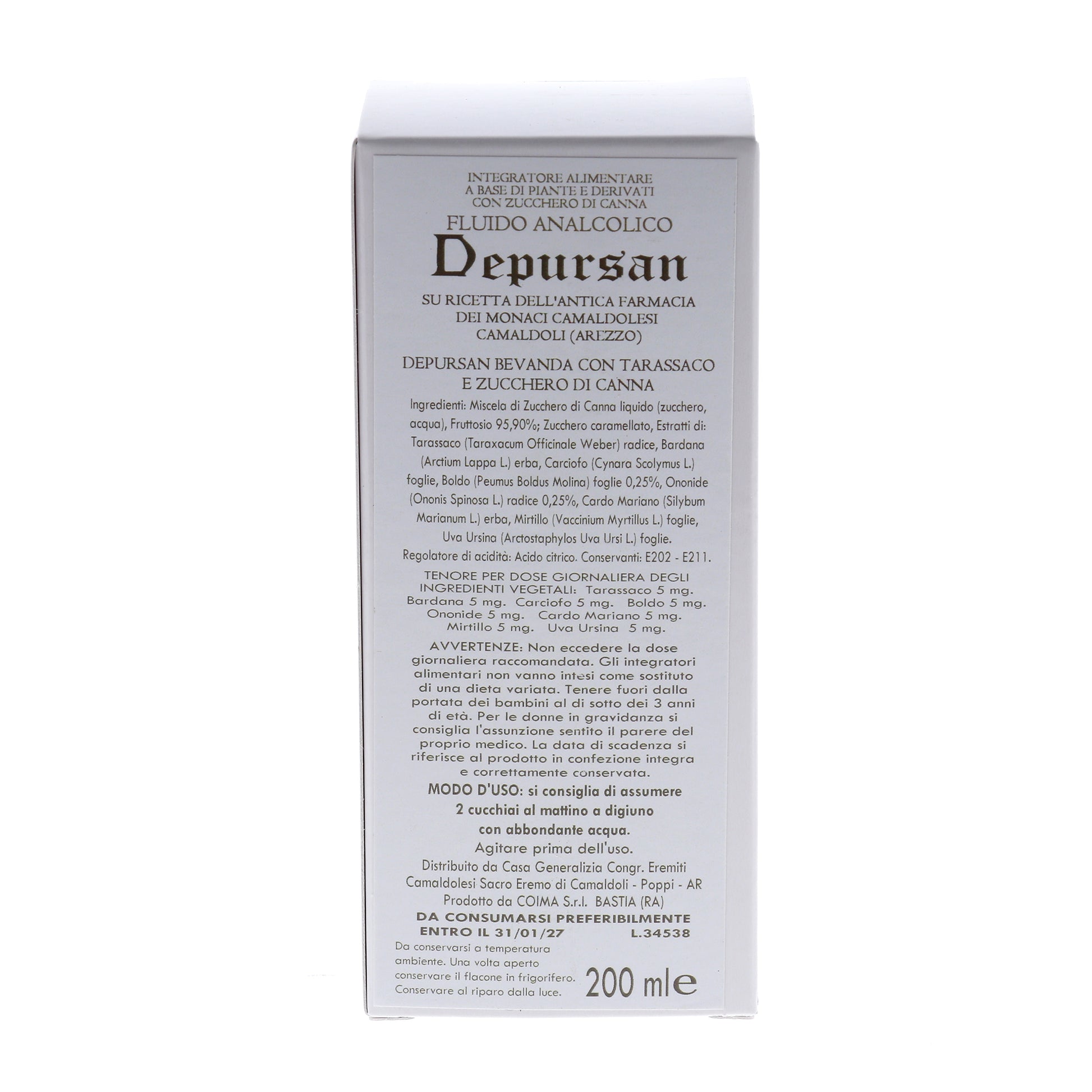 Depursan sciroppo - integratore alimentare. Confezione da 200 ml