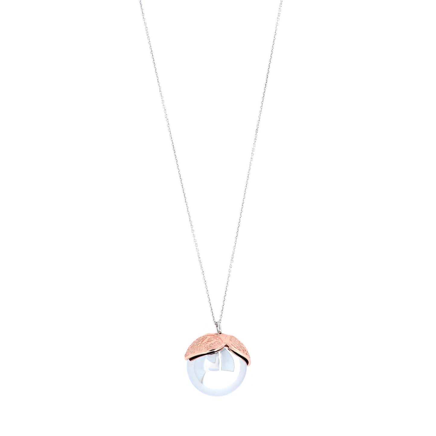 Collana chiama Angeli con Ave Maria in latino, in argento 925