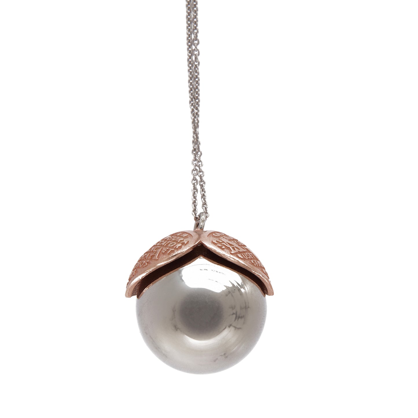 Collana chiama Angeli con Ave Maria in latino, in argento 925