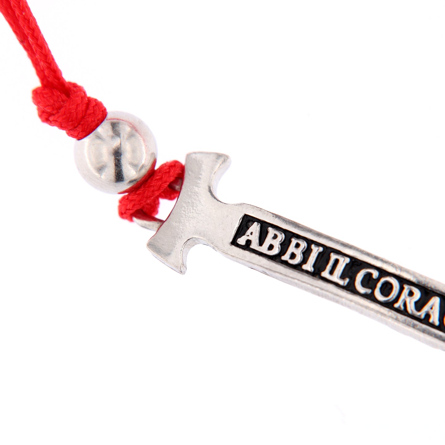 Bracciale Felix in corda colorata con elemento inciso in argento 925