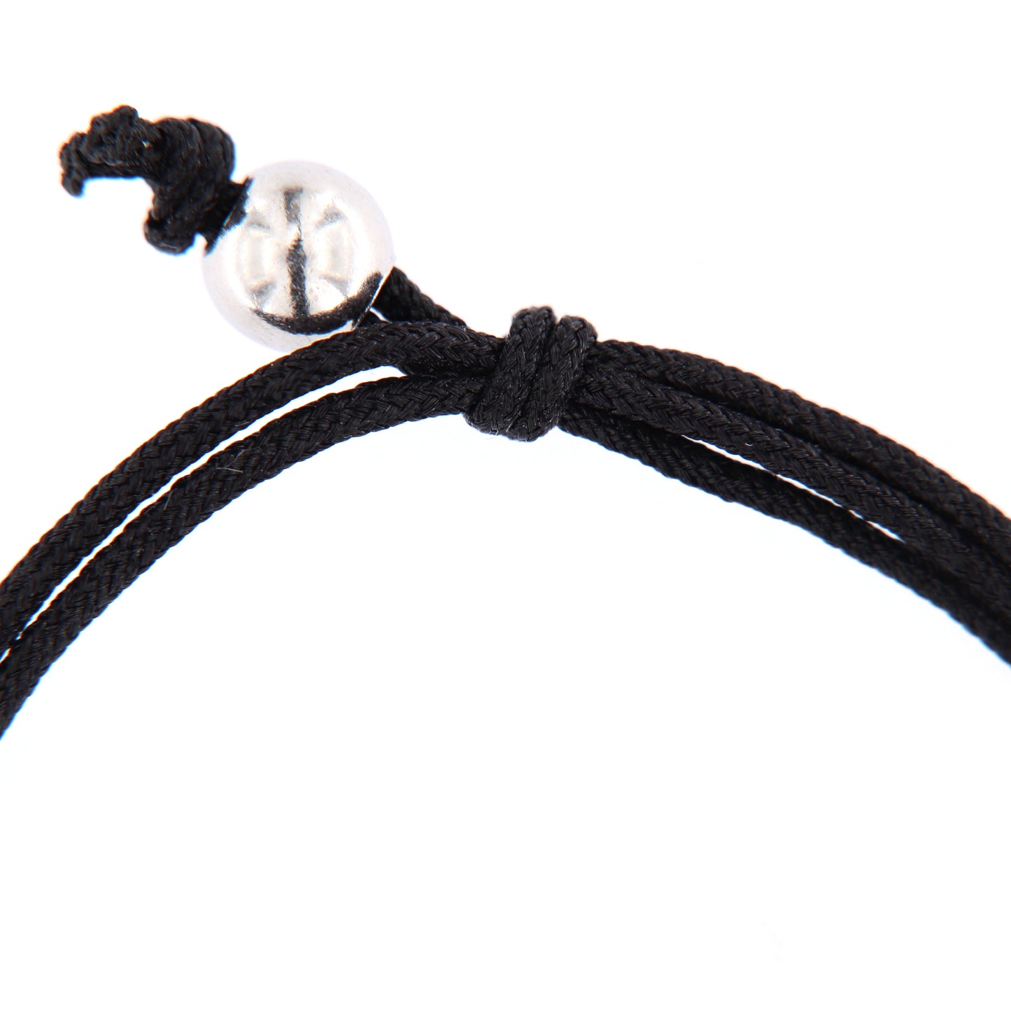 Bracciale Felix in corda colorata con elemento inciso in argento 925