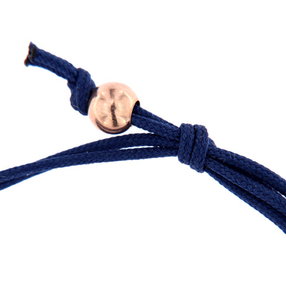 Bracciale Felix in corda colorata con elemento inciso in argento 925