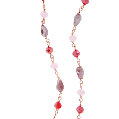 Collana Color Infinitum con pietre colorate,  simbolo infinito e incisione, in argento 925