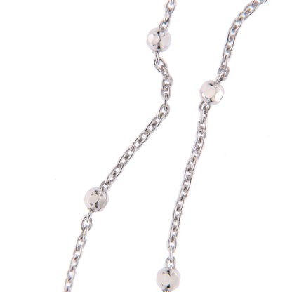 Collana Rosario Cor con crociera incisa, in argento 925