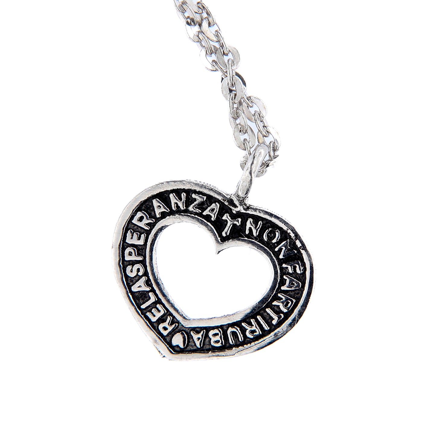 Collana Cor con cuore inciso, argento 925
